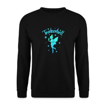 Trinkerbell JGA Junggesellinnenabschied Braut Fee - Unisex Pullover - Schwarz - Vorne - Alina (178cm) & Michal (187cm)