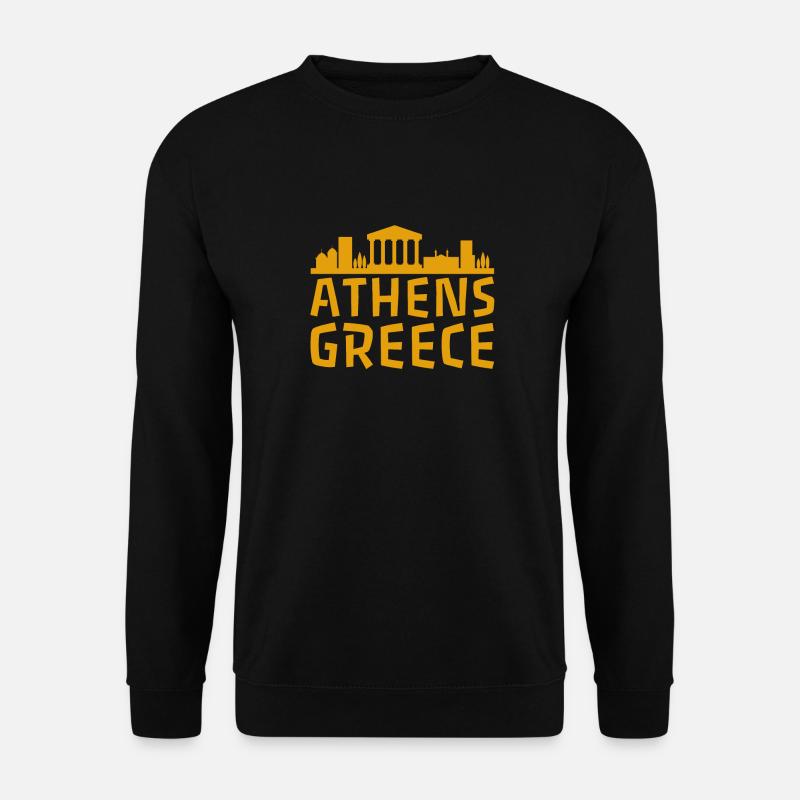 Athens Greece Silhouette Shirt Design - Unisex Pullover - Schwarz