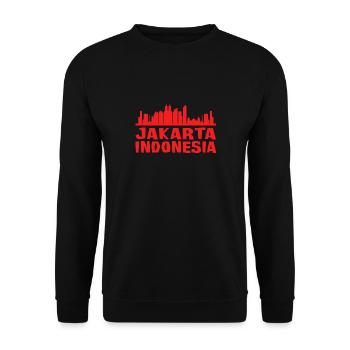 Jakarta - Unisex Sweatshirt - black - Front - Alina (178cm) & Michal (187cm)