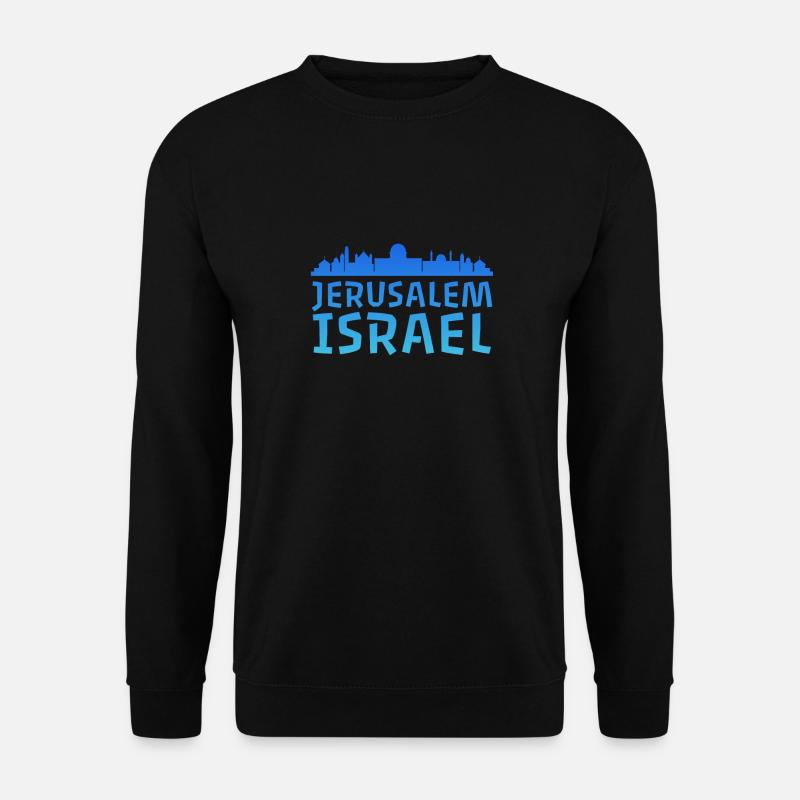 Jerusalem Israel Skyline Design - Unisex Pullover - Schwarz