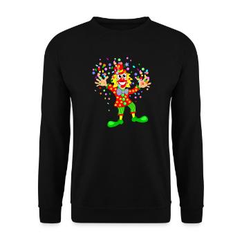 Clown de carnaval - Sweat-shirt Unisexe - noir - Devant - Alina (178cm) & Michal (187cm)