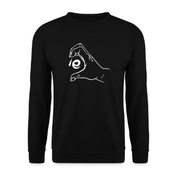 Love Hands Partner T-Shirts - Pärchen Shirt - Unisex Pullover - Schwarz - Vorne - Alina (178cm) & Michal (187cm)