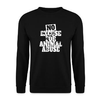 No Excuse For Animal Abuse Animal Welfare Animal Love - Unisex Sweatshirt - black - Front - Alina (178cm) & Michal (187cm)