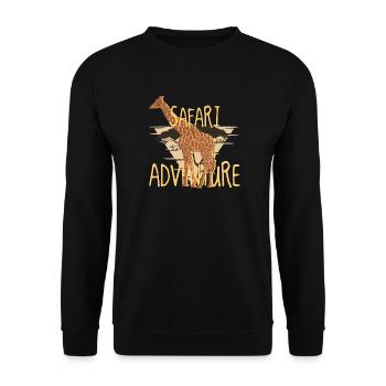 Safari Adventure – Giraffe Savanna Vibes - Unisex Sweatshirt - black - Front - Alina (178cm) & Michal (187cm)