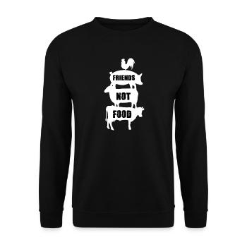 Amis animaux pas de nourriture - Sweat-shirt Unisexe - noir - Devant - Alina (178cm) & Michal (187cm)