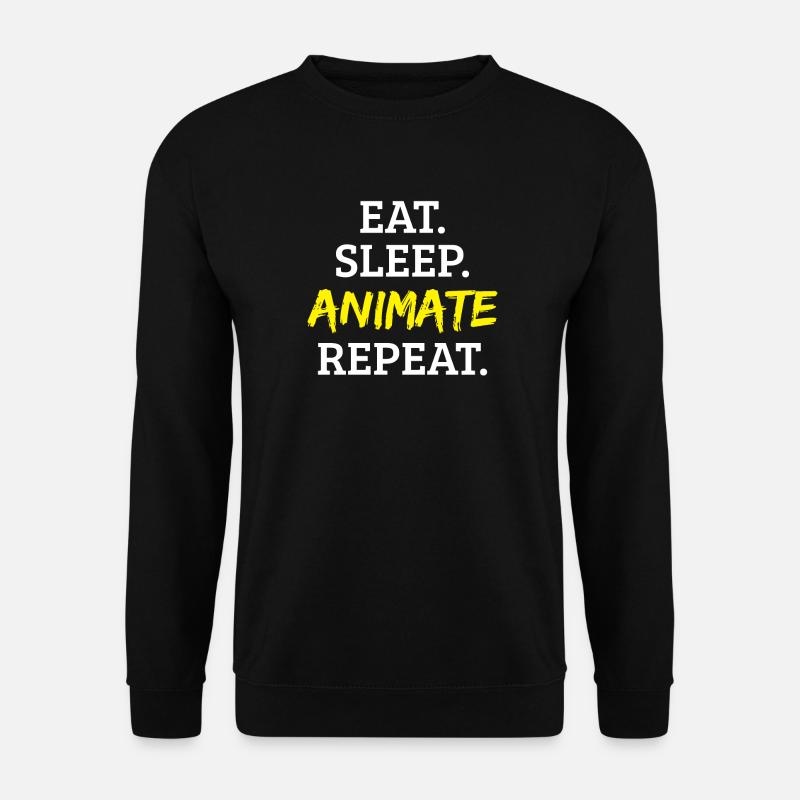 Animation Animieren - Unisex Pullover - Schwarz