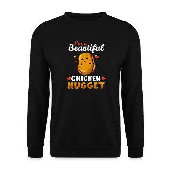 Chicken Nuggets - Unisex Pullover - Schwarz - Vorne - Alina (178cm) & Michal (187cm)