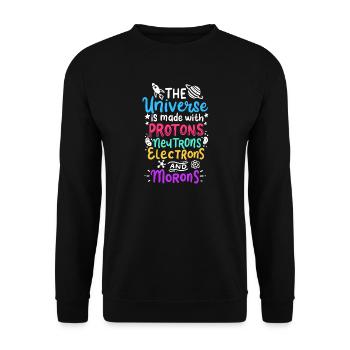 Science chemistry physics - Unisex Sweatshirt - black - Front - Alina (178cm) & Michal (187cm)
