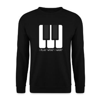 JE JOUE CE QUE JE VEUX - Sweat-shirt Unisexe - noir - Devant - Alina (178cm) & Michal (187cm)