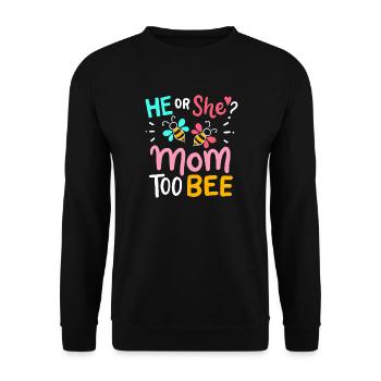Gender Reveal Baby Shower - Unisex Sweatshirt - black - Front - Alina (178cm) & Michal (187cm)