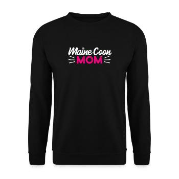 Chat Maine Coon - Sweat-shirt Unisexe - noir - Devant - Alina (178cm) & Michal (187cm)