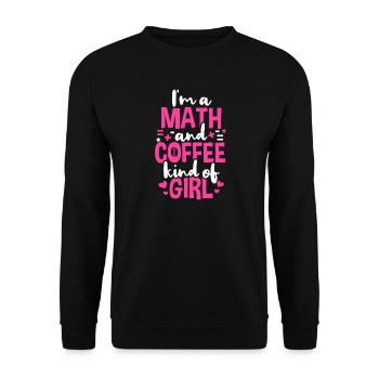 Professeur de mathématiques Étudiant en mathématiques - Sweat-shirt Unisexe - noir - Devant - Alina (178cm) & Michal (187cm)
