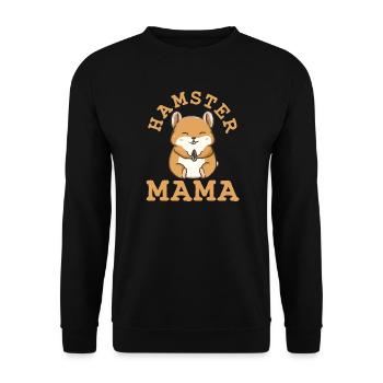 Hamster golden hamster - Unisex Sweatshirt - black - Front - Alina (178cm) & Michal (187cm)