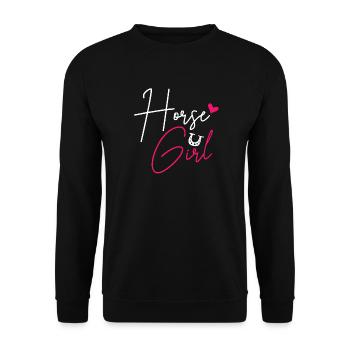 Horse Horse Lovers - Unisex Sweatshirt - black - Front - Alina (178cm) & Michal (187cm)