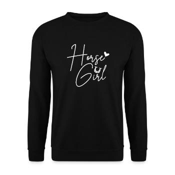 Filles de chevaux - Sweat-shirt Unisexe - noir - Devant - Alina (178cm) & Michal (187cm)