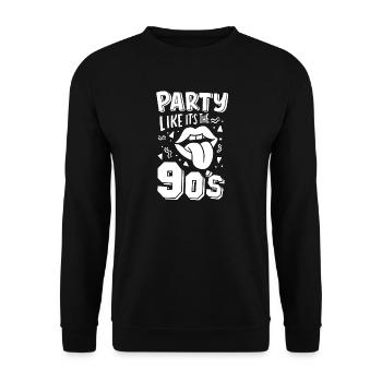 Années 90 - Sweat-shirt Unisexe - noir - Devant - Alina (178cm) & Michal (187cm)
