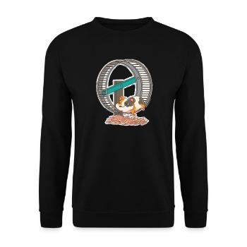 Hamster Wheel Hamster Gold Hamster - Unisex Sweatshirt - black - Front - Alina (178cm) & Michal (187cm)