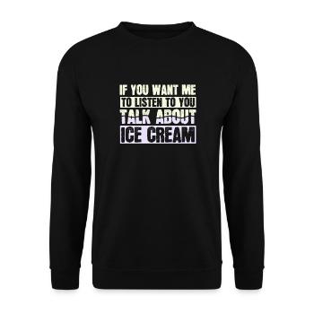 la glace - Sweat-shirt Unisexe - noir - Devant - Alina (178cm) & Michal (187cm)