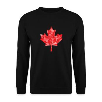 Feuille d'érable polygone Canada - Sweat-shirt Unisexe - noir - Devant - Alina (178cm) & Michal (187cm)