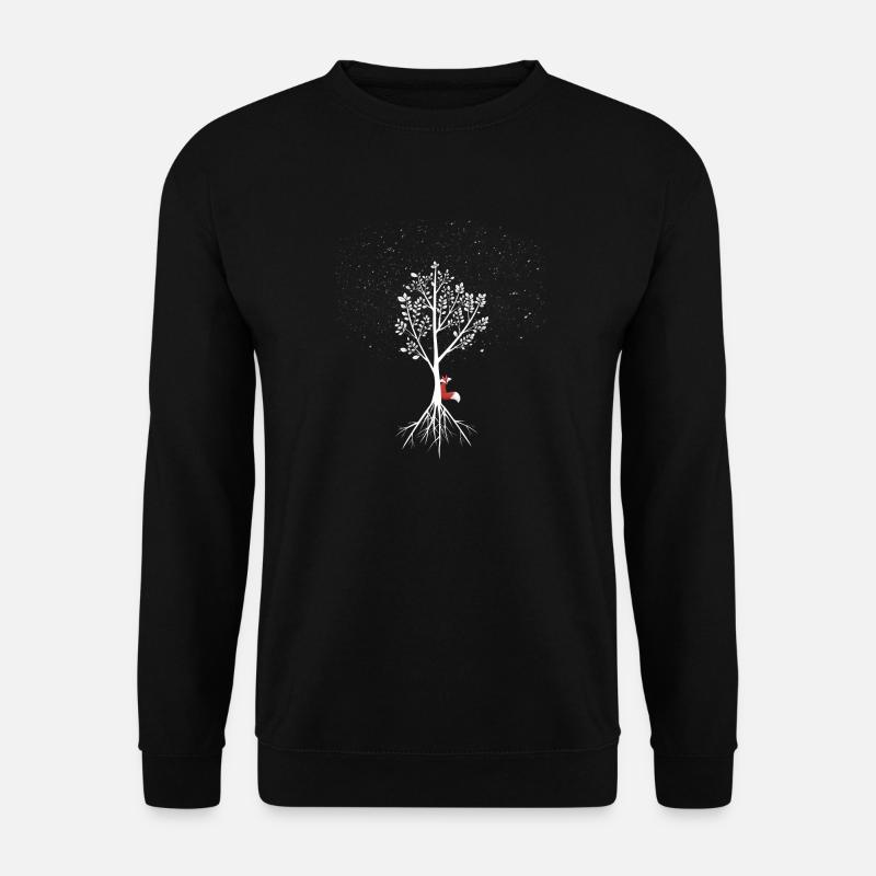 Willow with fox and roots - Unisex Sweatshirt - black