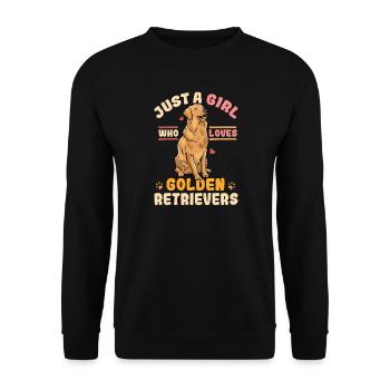 Golden retriever - Sweat-shirt Unisexe - noir - Devant - Alina (178cm) & Michal (187cm)