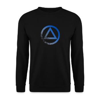 Anonymous alcoholic symbol logo AA NA anti alcohol - Unisex Sweatshirt - black - Front - Alina (178cm) & Michal (187cm)