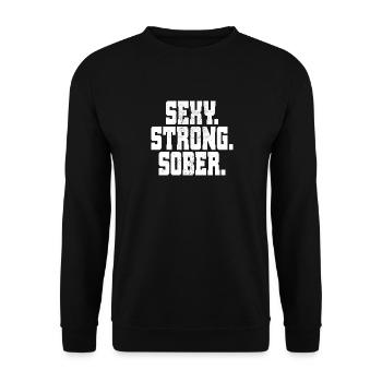 Sexy sobre forte abstinence sobre sans alcool - Sweat-shirt Unisexe - noir - Devant - Alina (178cm) & Michal (187cm)