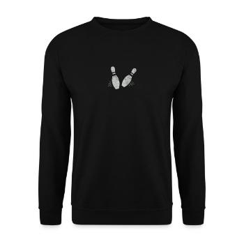 bowling pins - Unisex Sweatshirt - black - Front - Alina (178cm) & Michal (187cm)
