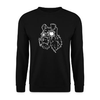 Schnauzer - Unisex Pullover - Schwarz - Vorne - Alina (178cm) & Michal (187cm)