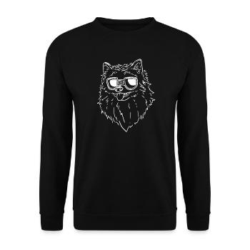 Pomeranian - Unisex Sweatshirt - black - Front - Alina (178cm) & Michal (187cm)