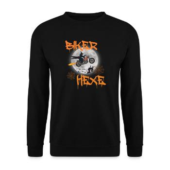 Biker sorcières voler moto vélo chopper - Sweat-shirt Unisexe - noir - Devant - Alina (178cm) & Michal (187cm)