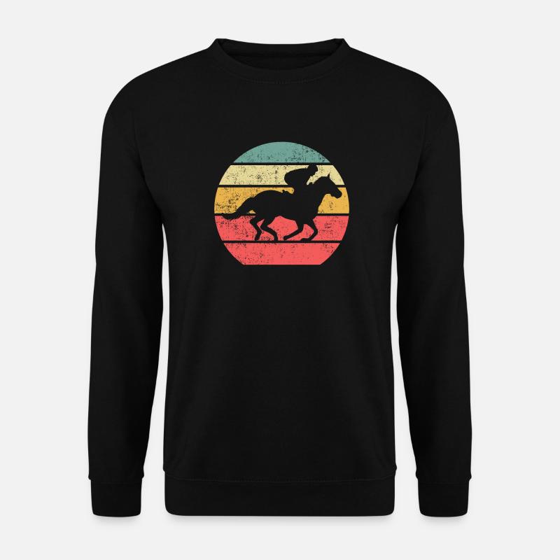 Pferderennen - Unisex Pullover - Schwarz