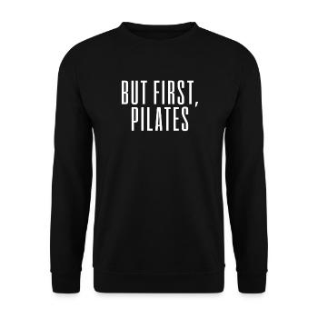 Pilates - Sweat-shirt Unisexe - noir - Devant - Alina (178cm) & Michal (187cm)