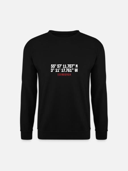 Edinburgh – Koordinaten & Urban Style - Unisex Pullover - Schwarz