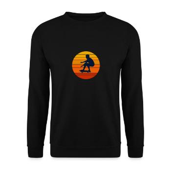 Skateboarding Hobbys - Unisex Pullover - Schwarz - Vorne - Alina (178cm) & Michal (187cm)
