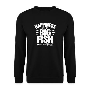 Angler Fischen Angelverein Angelsport - Unisex Pullover - Schwarz - Vorne - Alina (178cm) & Michal (187cm)