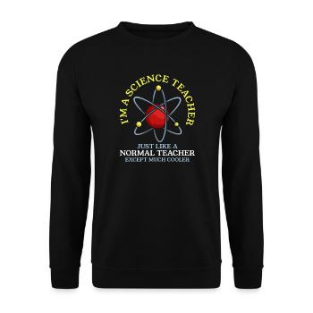 Naturwissenschafts-Lehrer Chemie Physik - Unisex Pullover - Schwarz - Vorne - Alina (178cm) & Michal (187cm)