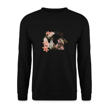 Steampunk, chiot et écureuil au chapeau - Sweat-shirt Unisexe - noir - Devant - Alina (178cm) & Michal (187cm)