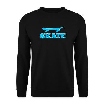 Skate Skateboard Skateboarder - Unisex Pullover - Schwarz - Vorne - Alina (178cm) & Michal (187cm)