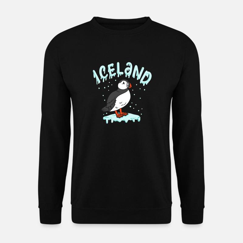Island Papageientaucher - Unisex Pullover - Schwarz