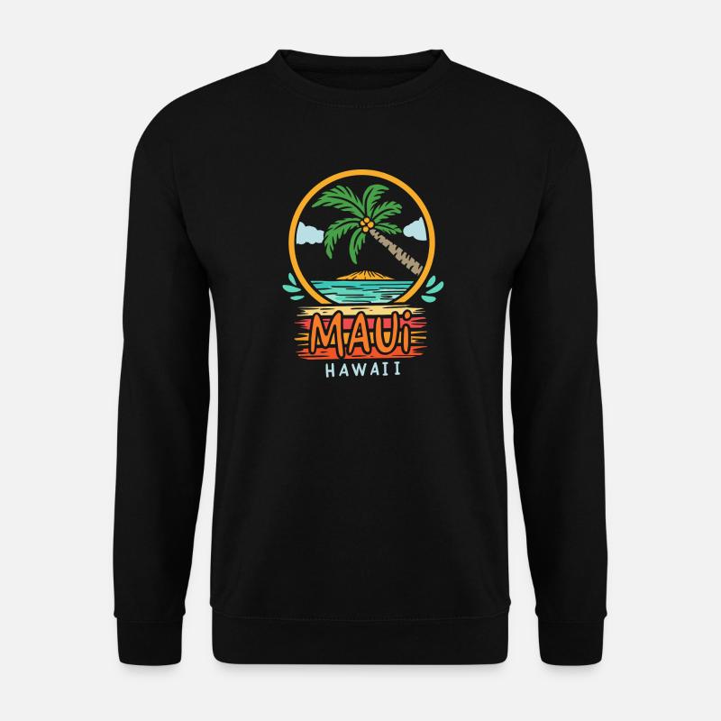 Maui Hawaii Retro - Unisex Pullover - Schwarz