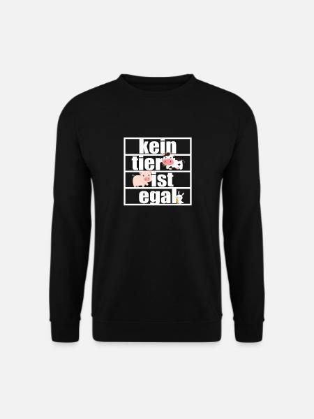 Kein Tier Ist Egal Pro Vegan Vegetarier Tierschutz - Unisex Pullover - Schwarz