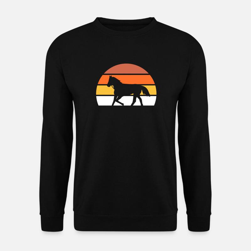 Pferd Retro - Unisex Pullover - Schwarz