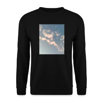 Pastel Clouds Sky Zen Design - Unisex Sweatshirt - black - Front - Alina (178cm) & Michal (187cm)