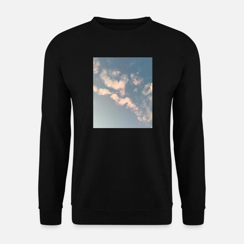 Pastel Clouds Sky Zen Design - Unisex Sweatshirt - black