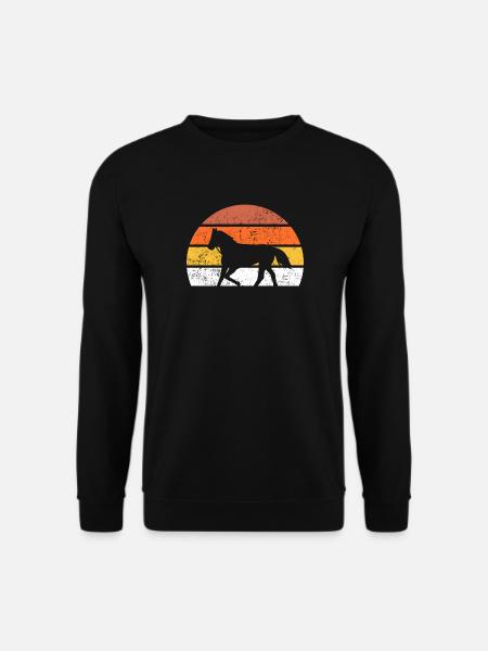 Pferd Retro - Unisex Pullover - Schwarz