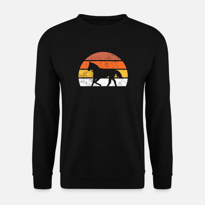 Pferd Retro - Unisex Pullover - Schwarz