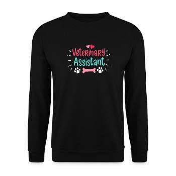 Veterinary Assistant Veterinary Medicine - Unisex Sweatshirt - black - Front - Alina (178cm) & Michal (187cm)