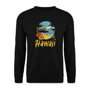 Hawaii Surfing Summer - Unisex Sweatshirt - black - Front - Alina (178cm) & Michal (187cm)