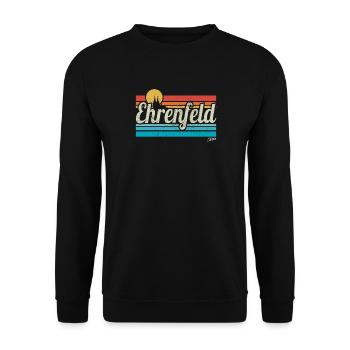 Ehrenfeld Veedel Köln Viertel Retro Vintage Surfer - Unisex Pullover - Schwarz - Vorne - Alina (178cm) & Michal (187cm)